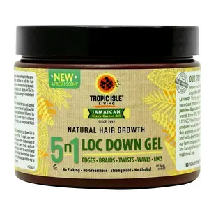 Tropic Isle Living 5N1 Loc Down Gel 12oz | For Edges, Braids, Locs, Twists, Waves