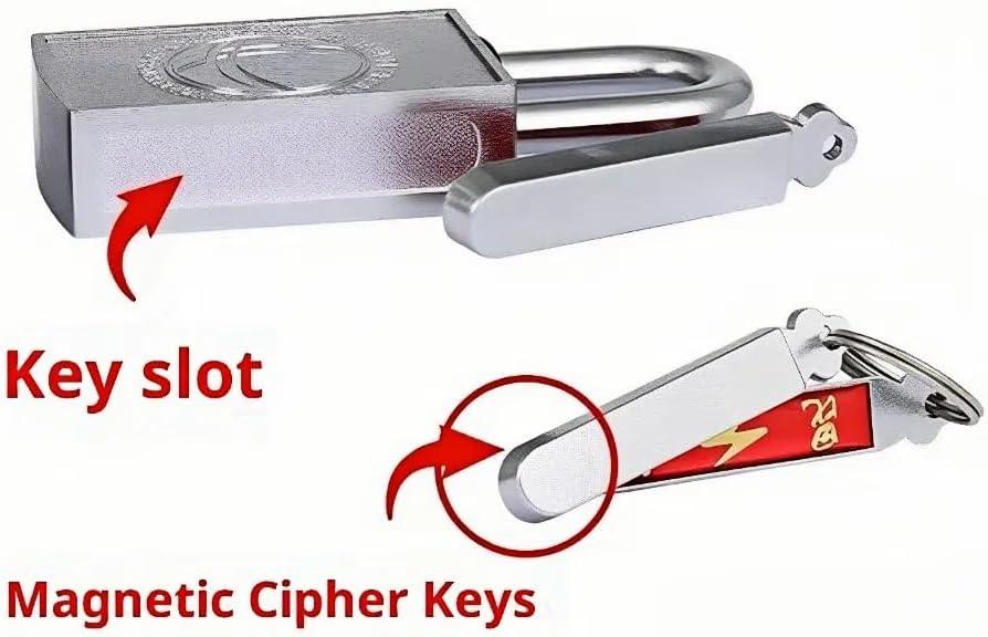 Keyless Hole Magnetic Padlock， 30mm Outdoor Weatherproof Lock， Waterproof Rust Proof Anti-Pry Combination Lock for Gates， Sheds， Toolbox， Fence， Cabinets & Storage