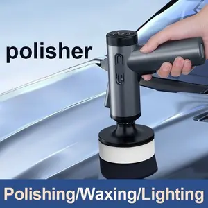 Car Polishing Machine Cordless Car Buffer Polisher Kit, USB Charging Digital Display For Home Car Detailing/Waxing
