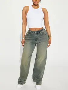Left Him Speechless Straight Leg Jeans - Vintage Wash