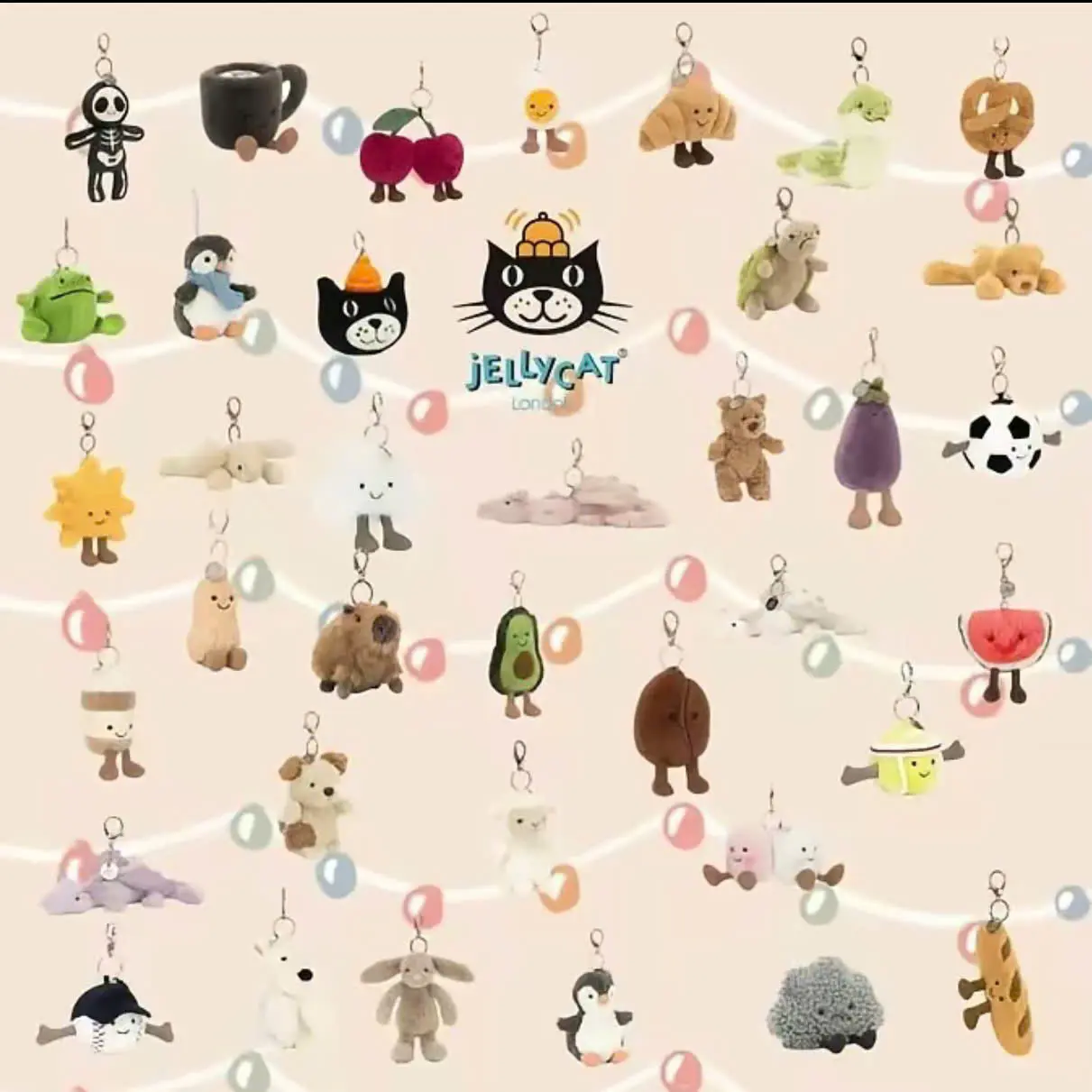 Jellycat Mini Plush Keychain – Tiny Soft Cuddly Charm for Accessories & Gift Giving