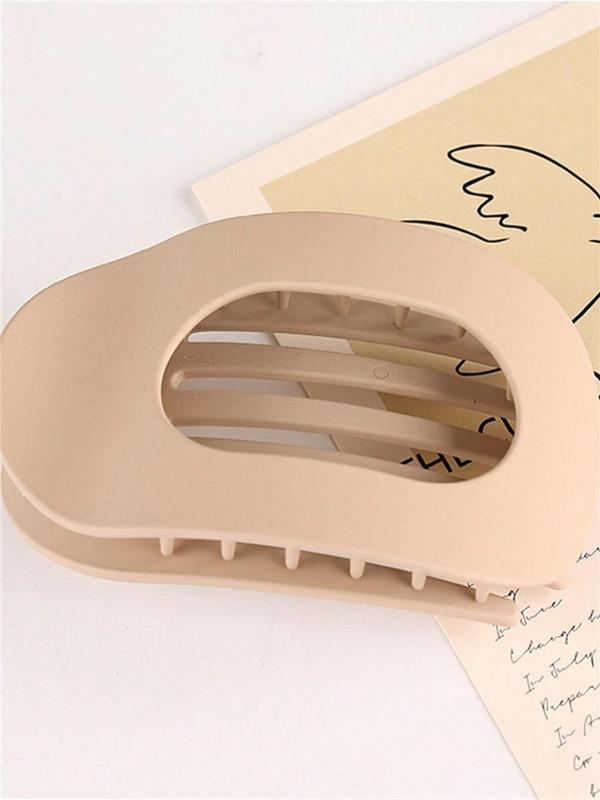 New Upgrade Solid Color Hair Clip Set 4 pcs Seamless Flat Oval Design Stylish Simple Hairpins Daily Wear ABS Material Flexible Resistant To Bending