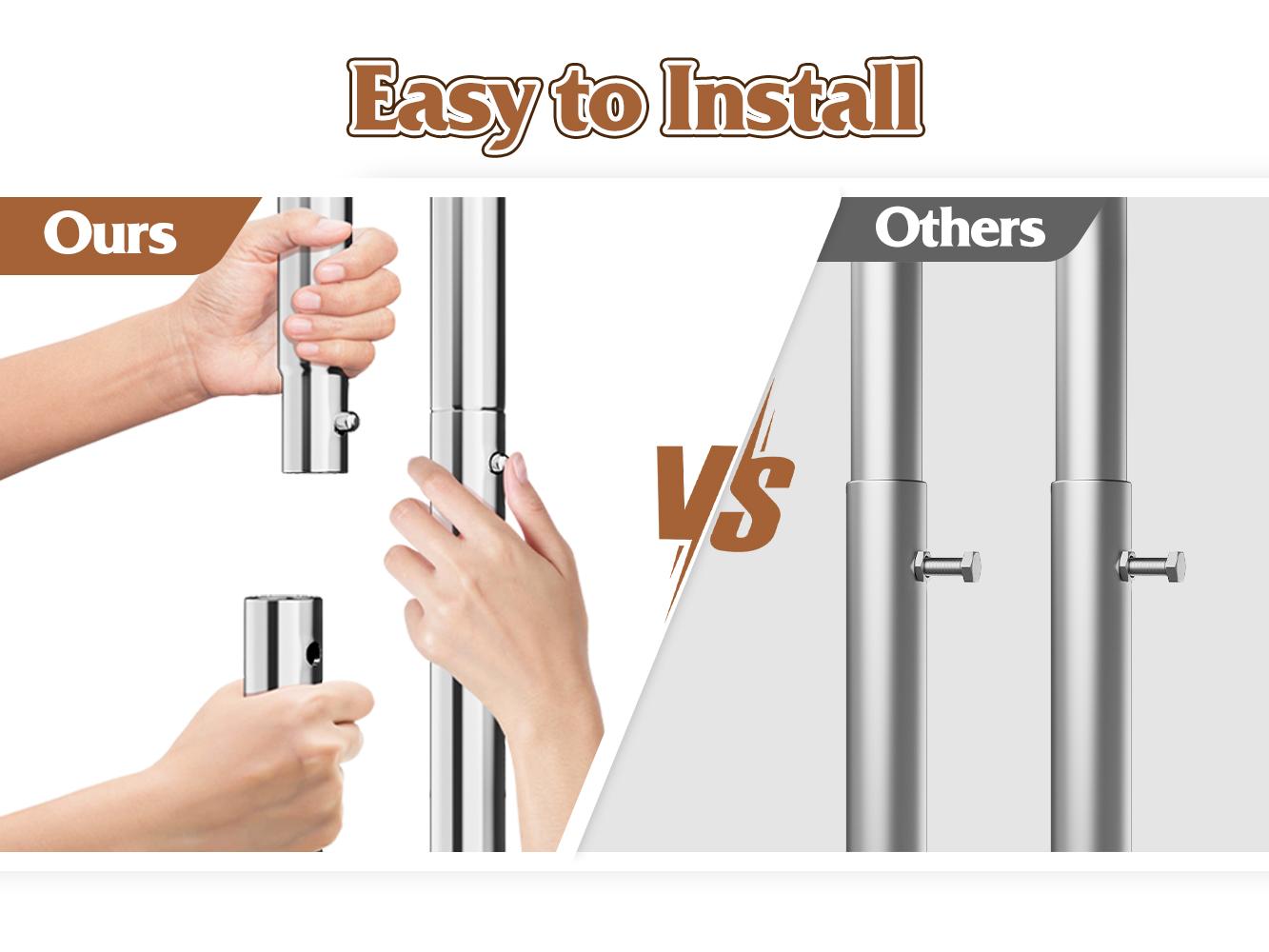 [RaybeeBrandyDay]Raybee Clothes Rack, Heavy Duty Clothing Rack Holds 441 LBS with Wheels & Shelf, Extendable, Adjustable, Commercial Garment Rack 22" D x 75" W x 68" H [BlackFridayCyberMonday]