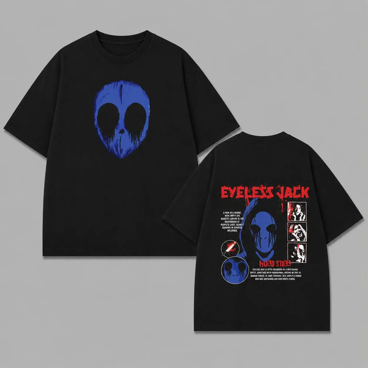 	 Eyeless Jack Creepypasta Graphic Tee | Horror Aesthetic Streetwear T-Shirt