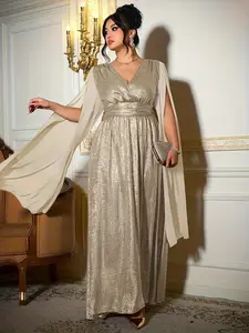 Fashion Gathered Craft Holiday Party Dress, Elegant Evening Gown, Formal Wear, Perfect for Festive Occasions, Stylish Chic Women's Clothing, Womenswear