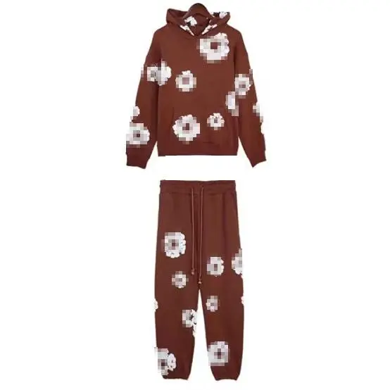 Dark brown set (white floral wreath)