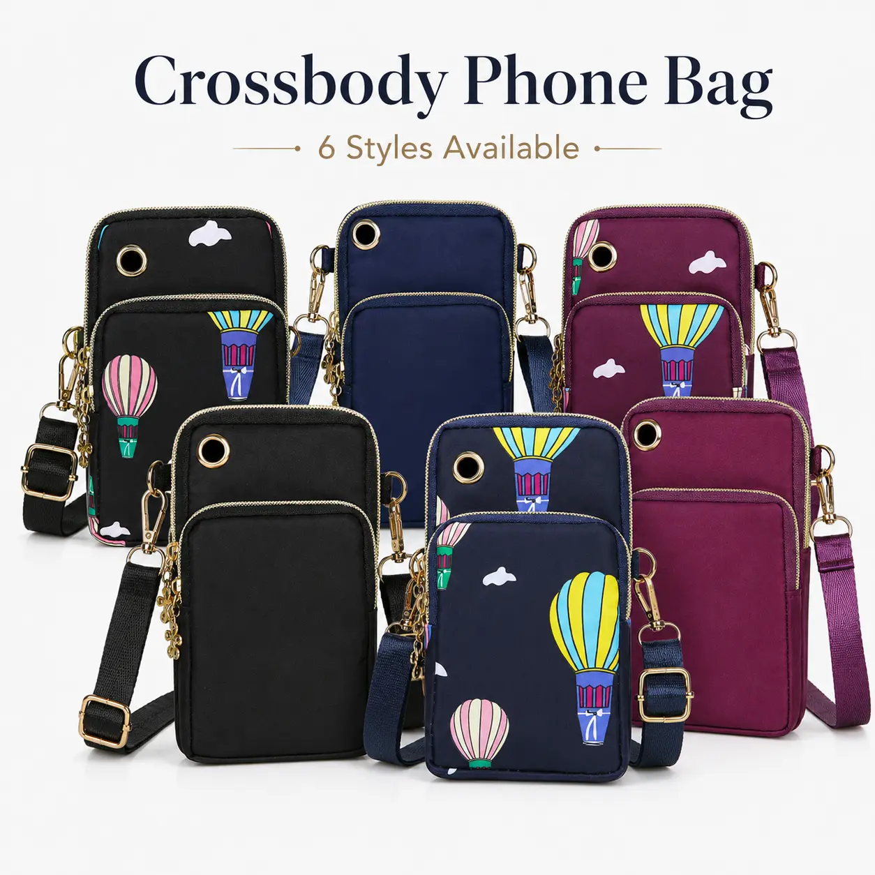Vertical-Style Sports Phone Arm Bag for Women—Lightweight, Mini, Printed, Coin Pouch, Multifunctional, Portable Crossbody Bag—Fashionable Handbag for Women on the Go