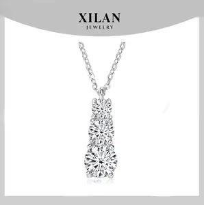 08 Carat Forever Moissanite Necklace Unisex S925 Sterling Silver Simple Elegant Daily Wear Wedding Anniversary Gift Infinity Necklace