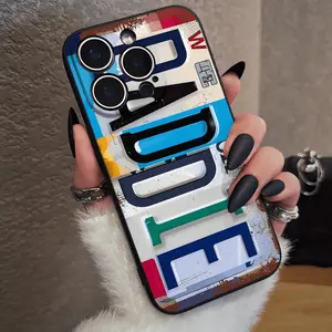 BADDIE patterned TPU shockproof soft case with license plate design, compatible with iPhone 17/16/15/14/13/12/11/X/XS/XSMAX/17E, anti-shock and drop-proof phone case, a holiday gift for friends, family, and yourself