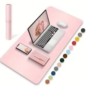 PU Leather Office Desk Protector Mat, 1 Pc, 600*300mm Large Size, Waterproof Computer Keyboard & Gaming Mouse Pad Accessory