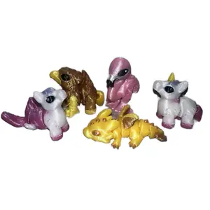 Mini Flexi Hatchling Figurines (hippocamus, hippogriff, unicorn, flamingo, crocodile or dragon)