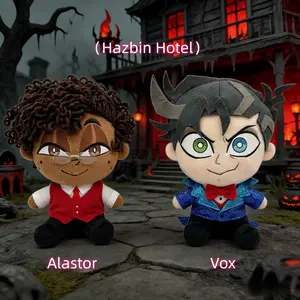 Hazbin Hotel Human Form Alastor & Vox Plush Set – Soft Stuffed Anime Dolls, 2026 Easter & Birthday Gift for Fans & Collectors