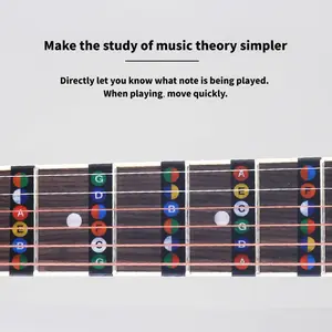Guitar Scale Stickers Note Stickers Self-study Electric Guitar Beginner Fingerboard Stickers Music Theory Tutorial Guitar Accessories