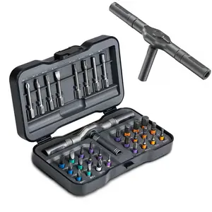 Magnetic Set, Multifunctional Drill Bit Set for Household Repairs, Detachable T-Shaped Ratchet Handle for Easy Use, Magnetic Multipurpose Screwdriver
