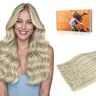 Doores 100g Seamless Clip In Hair Extensions Remy Human Hair Extensions Natural Straight Beginner Friendly Comfortable- Skin Weft PU Clip in Hair Extensions#falldealsforyou