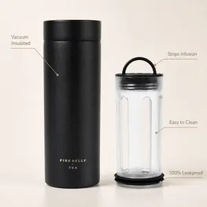 Stop-Infusion Portable Insulated Steel Tumbler, Vacuum Flask for Travel