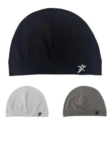 Star Embroidered Satin Lined Skull Cap, Adjustable High-Quality Elastic Design, Unisex Simple Eternal Style, Perfect Travel Companion, High Quality Hat, Skull Beanie Hat