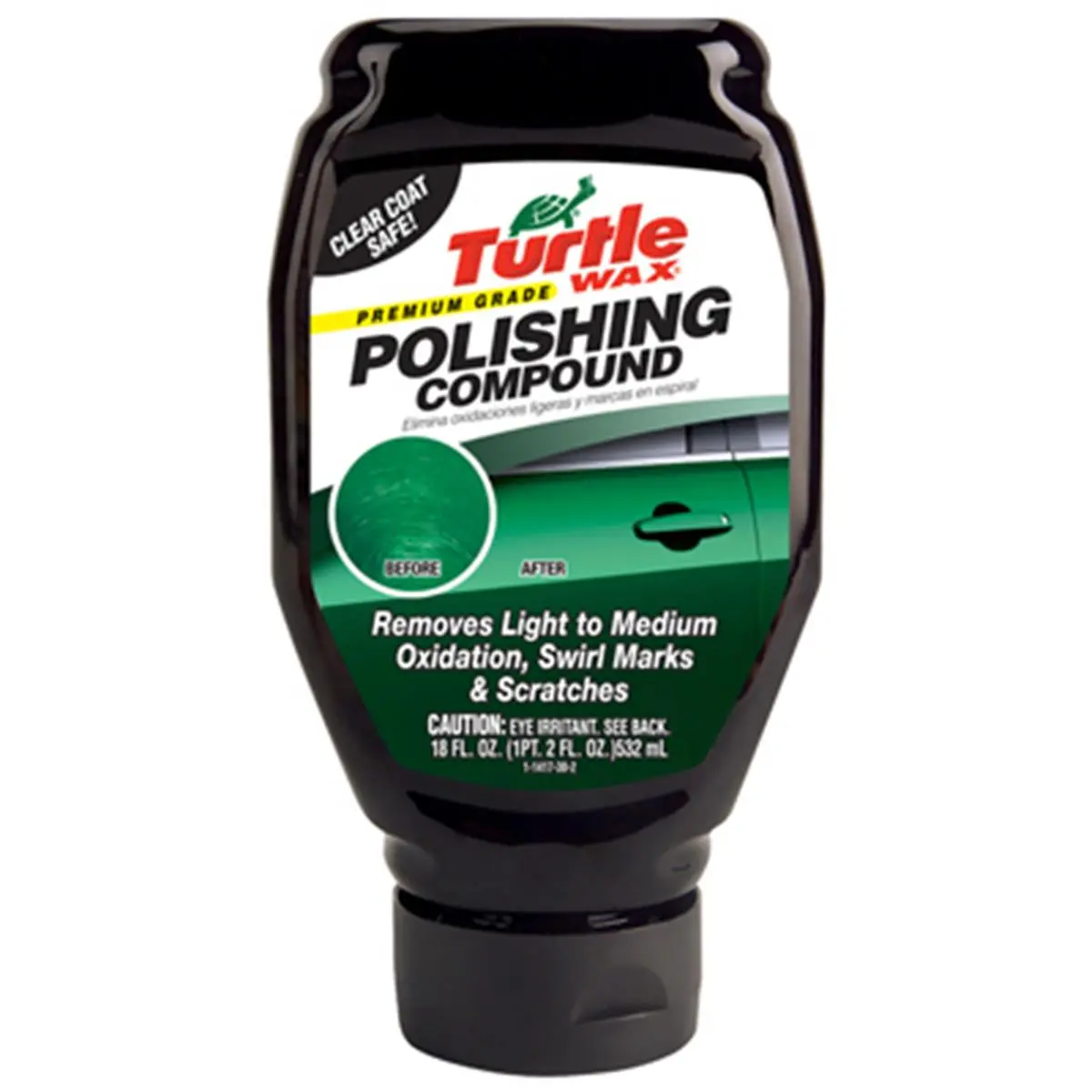 Turtle Wax T417 Premium Cut & Polish Compound Paste - 18 oz (1.4 Lbs, 3.85x2.16x6.93 in) Scratch & Swirl Eliminator Polish for All Automotive Painted Surfaces, Removes Light Oxidation & Swirls, Restores Color & Gloss