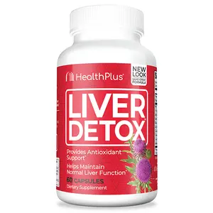 Health Plus Liver Detox Supplement with Milk Thistle, Dandelion & Turmeric – Liver Support, 60 Capsules