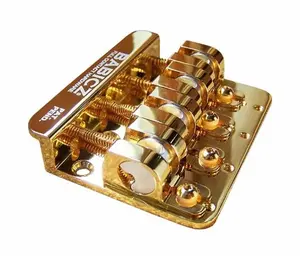 New Babicz Full Contact Hardware FCH 4-String Bass Bridge - Top Mount, Original Series - Gold Finish
