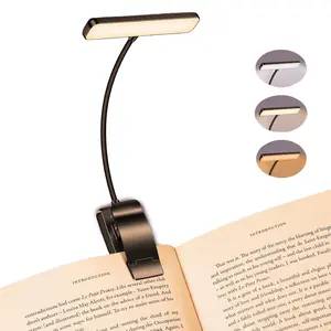 24-LED Rechargeable Clip-On Book Light, Eye-Friendly Reading Lamp for Bedtime, 3 Color Modes and 5 Brightness Levels, Lightweight Portable Design, Mother’s Day Gift