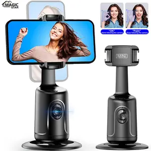 Auto Tracking Face Selfie Stick, Portable Smart 360° Rotating Phone Camera Tripod, Rechargeable Gesture Control Vlog Stand for Phone Video Vlog Live, Smartphone Camera Accessories