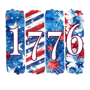 1776 Painted Stripes  Direct To Film Print, DTF Print, Ready To Press Print For T-Shirts