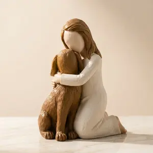 Dog Memorial Ornament Angel Figurine, Heartfelt Keepsake Gift for Dog Lovers, Pet Remembrance Tribute, Sports Event Souvenir, Home Décor Tabletop Display, Thoughtful Presents for Dog Owner Collectible