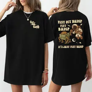 Fist My Bump Funny Space Shirt, Astronaut Robot Fist Bump Sweatshirt, Retro Sci Fi Humor T Shirt, Space Nerd Hoodie, Funny Astronaut Galaxy Shirt, Unisex Sweater Pullover Tee