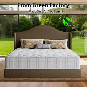 Green Factory 12-Inch Full-Size Mattress Twin/Full/Queen/King Medium Hybrid for Couples Motion Isolation Comfortable Sleep Ideal for Shared Beds