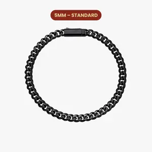 JAXXON - Cuban Link Bracelet - 5mm - Black - Box Clasp