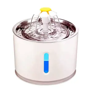 Ultra-Quiet 2.4L Automatic Cat Water Fountain with LED Indicator for Healthy Hydration and Fresh Flowing Water