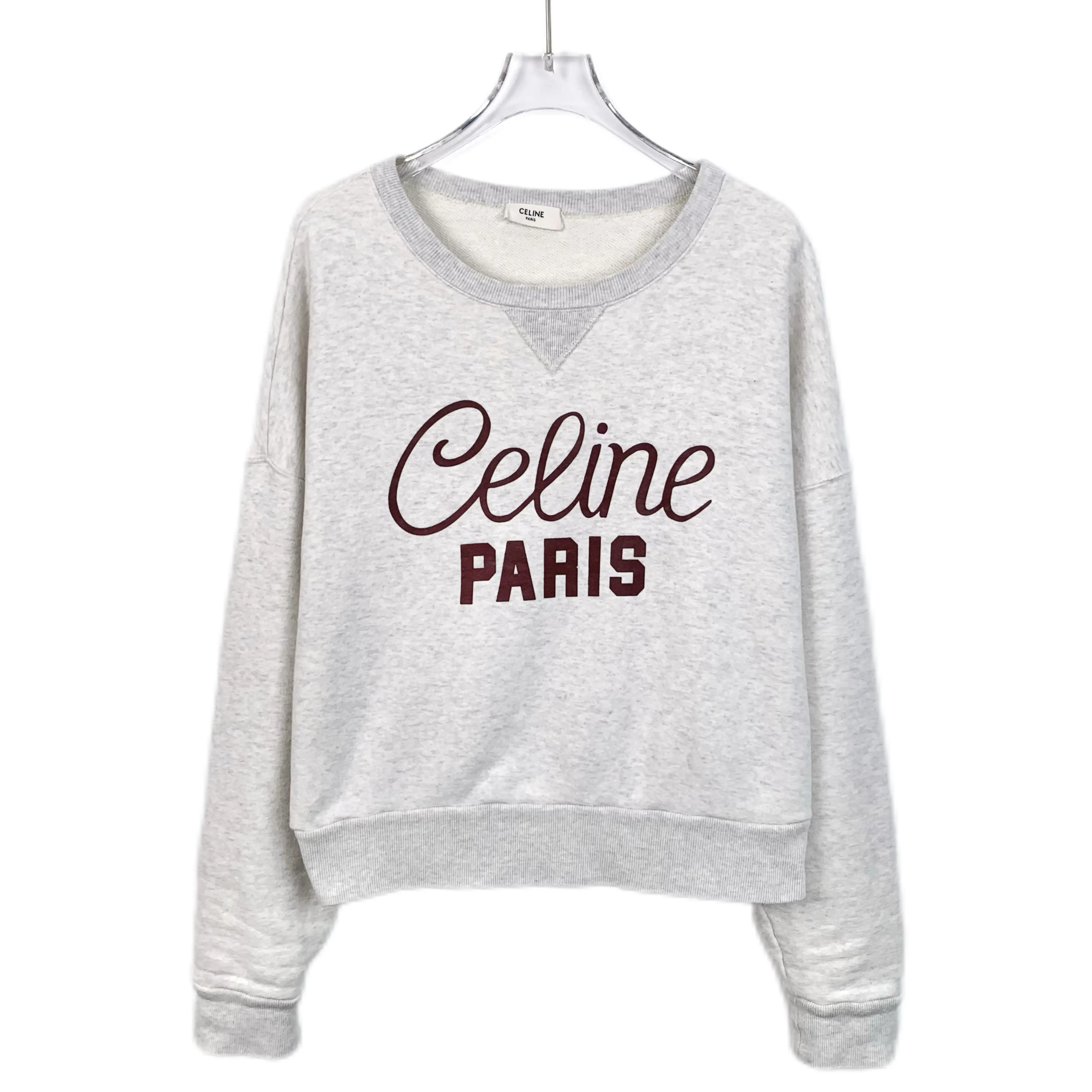 RDLT- Celine White Logo Print Cotton Crewneck Sweatshirt Size L