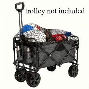 Camping cart mesh camping cart mesh bag small cart mesh garden cart fixed net camping cart storage net Outdoor Portable