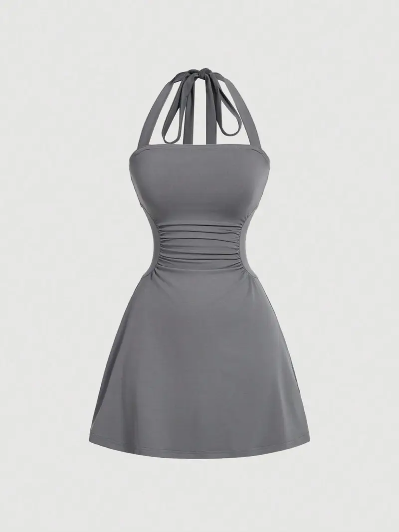 khy grey dress short