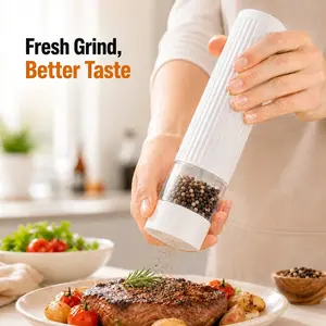 Precision Spice Grinder, Sea Salt & Pepper Grinder for Home Kitchen, Adjustable Coarse/Fine Grind