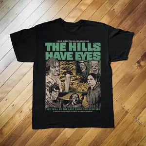 The Hills Have Eyes Black T-Shirt  Graphic Tee Heavy Cotton Tee Shirt, 100% Heavy Cotton Shirt