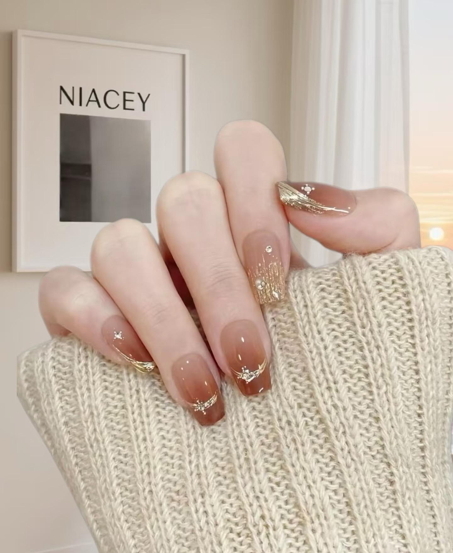 Cutics $2 Nail Set with Elegant Gold Accents Free Shipping on Orders Over $40 Manicure Style Note Included