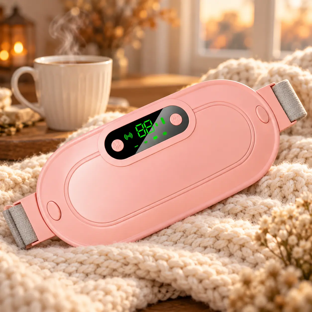 Cordless Heating Pad for Period Cramps – Portable Heat & Massage with 3 Heat Levels & 4 Massage Modes. Customizable Comfort for Belly, Waist, Back & Neck. Ideal for Travel & Home. Soothing Relief for Women On-the-Go.