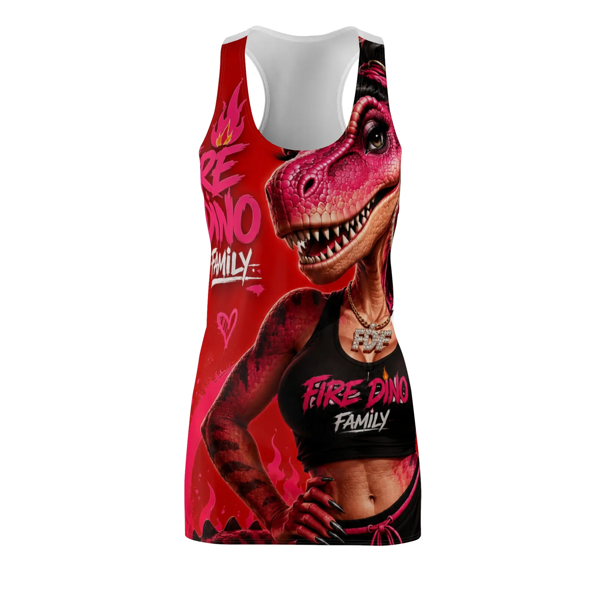 Women's Cut & Sew Racerback Dress (AOP)