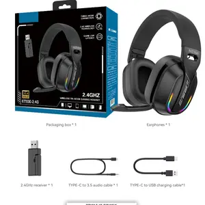 MZYMI GT100 2.4GHz Wireless Gaming Headset for  PC Nintendo Switch TWS Connection 2025 New Year Gifts Fortnite Professional E-Sports Design