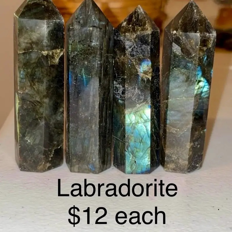 Labradorite point 4” tall