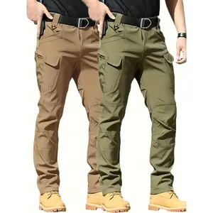 2 Pack Waterproof Ripstop Men'S Tactical Pants, Lightweight Outdoor Hiking Cargo Pants With Multi Pockets.