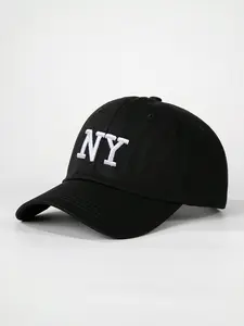 NY Embroidered Baseball Cap, Streetwear Cap, Casual Outdoor Sun Hat for Men & Women, Adjustable Outdoor Sun Hat for Spring Autumn Travel Beach Vacation
