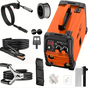New Multi-process Welder 110V Complete Set With Gasless MIG Enhanced TIG  Arc Large Screen LED Display 3-in-1 Welder with Welding Wire and MIG Flame Nozzle Suitable for Beginners For Home DIY,Industrial Maintenance,Welding Carbon Steel,Stainless Steel