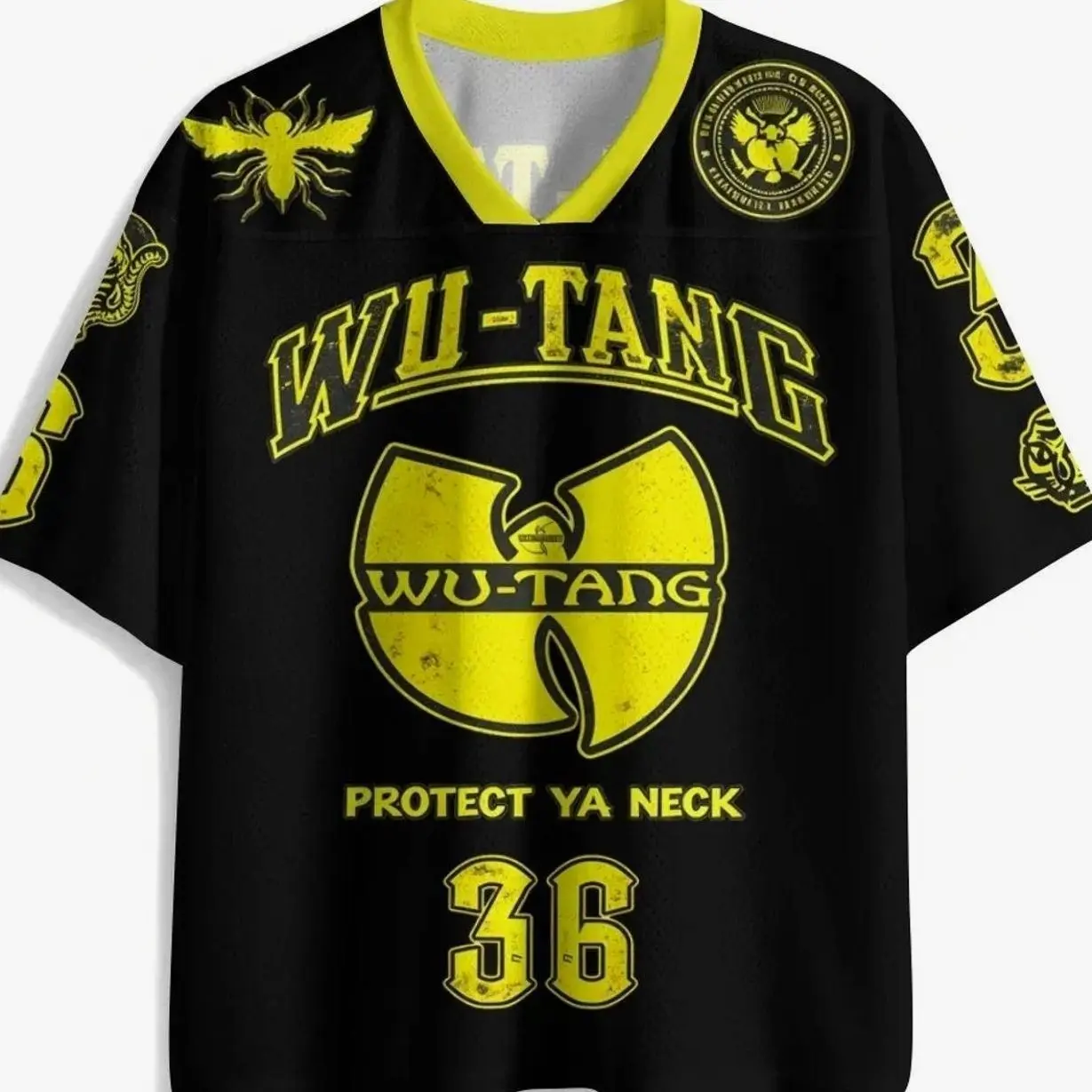 Wu-Tang Clan 36 Chambers Hip Hop Graphic Jersey Shirt Vintage Streetwear Sports Mesh Fan Apparel R9U RKT