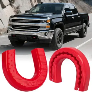 Tow Hook Covers Compatible with Chevy Silverado 1500,Custom Front Accessories for Silverado 1500 2007-2025,Unique Design,Anti-Rust & Weather Protection,Easy No-Tool Install (Red)