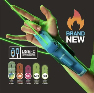 ZipString Aracna String Launcher Toy | Glow-in-the-Dark Web Shooter with Retractable Flying String | USB-C Rechargeable Interactive Fidget Toy Colorful