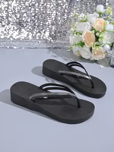 Non-Slip Durable Rhinestone Sandals 2026 Summer New Design, Perfect for Daily Outing, Beach Vacation, Home Wear, Lightweight and Easy to Maintain