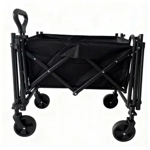 Heavy Duty Foldable Utility Cart, Adjustable Handle Portable Shopping Cart, 450 lbs Capacity, Suitable for Grocery Camping Folding Handcart